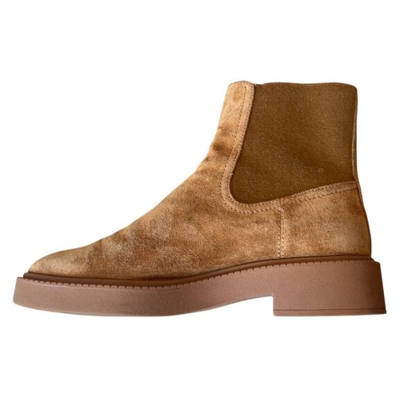 VINCE "Kegan" Brown Suede Leather Water Repellent Chelsea Ankle‎ Boots Size 7.5 - Picture 7 of 10